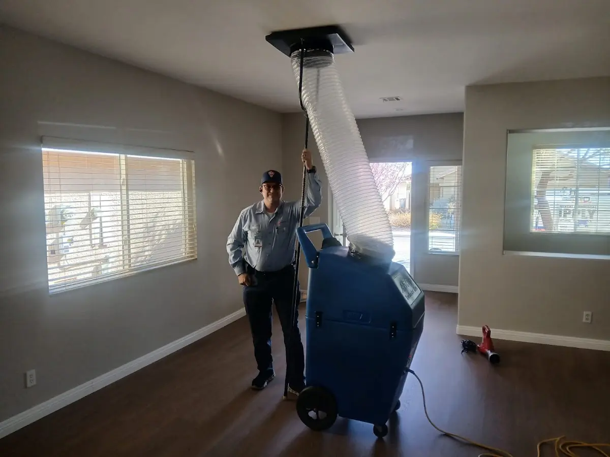 Professional Dryer Vent Cleaning work inside a Cushing home